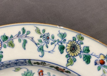 Four Chinese doucai dishes, Kangxi