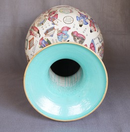 A large Chinese famille rose 'Wu Shuang Pu' vase, 19th C.