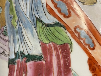 A Chinese famille rose vase with ladies playing go, Yongzheng