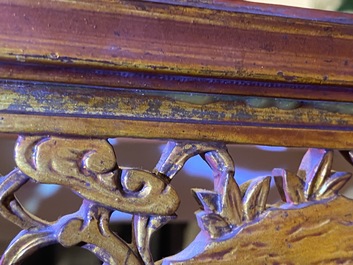 A Chinese gilt carved wood screen for the Straits or Peranakan market, 19th C.