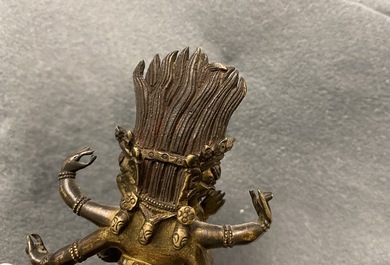 Une figure de Hayagriva en bronze dor&eacute;, Sino-Tibet, 18/19&egrave;me