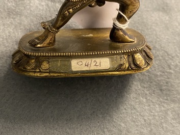 Une figure de Hayagriva en bronze dor&eacute;, Sino-Tibet, 18/19&egrave;me