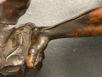 Een buxushouten figuur van Christus als de Goede Herder, Antwerpen, 16e eeuw