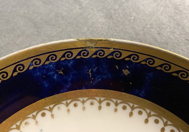 An armorial S&egrave;vres porcelain cup and saucer with the arms of von Linsingen, France, 1st half 19th C.