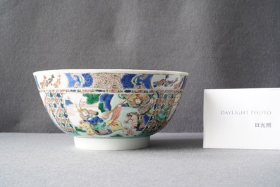 Un bol en porcelaine de Chine famille verte &agrave; d&eacute;cor de 'La romance de la chambre de l'ouest', Kangxi