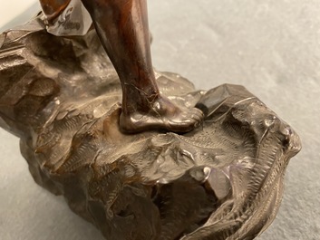 Een buxushouten figuur van Christus als de Goede Herder, Antwerpen, 16e eeuw