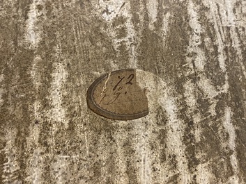 Une plaque en majolique italienne &agrave; d&eacute;cor religieux, Castelli, 18&egrave;me