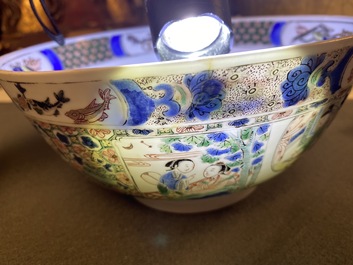 Un bol en porcelaine de Chine famille verte &agrave; d&eacute;cor de 'La romance de la chambre de l'ouest', Kangxi