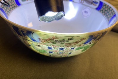 Un bol en porcelaine de Chine famille verte &agrave; d&eacute;cor de 'La romance de la chambre de l'ouest', Kangxi