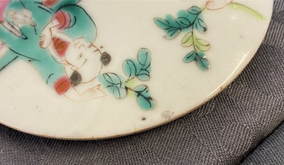 Three Chinese famille rose jars, 19th C.