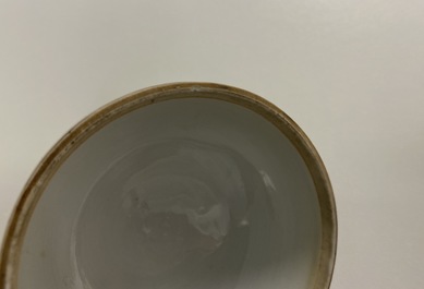 A collection of 14 Chinese qianjiang cai wine cup warmers, 19/20th C.
