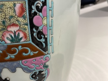 Two Chinese famille rose vases, 19th C.