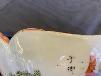 A Chinese famille rose 'Wu Shuang Pu' bowl, 19th C.