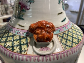 Two Chinese famille rose vases, 19th C.