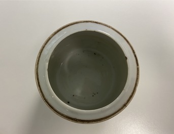 A collection of 14 Chinese qianjiang cai wine cup warmers, 19/20th C.