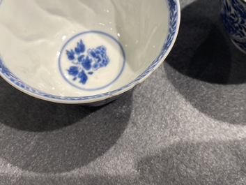 A group of Chinese blue and white wares, Kangxi