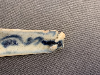 Elf Chinese blauw-witte lepels, 19/20e eeuw