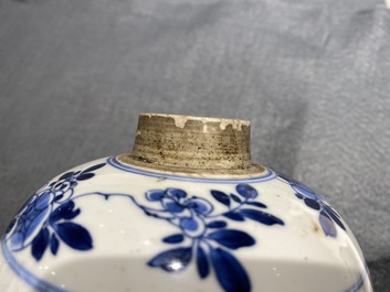 Five Chinese blue and white jars, Kangxi
