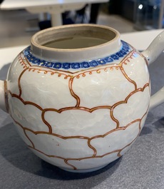 Three various Chinese porcelain teapots and covers, Qianlong