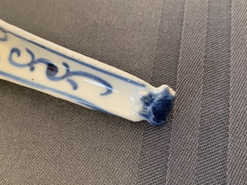 Quinze cuill&egrave;res en porcelaine de Chine en bleu et blanc, 19/20&egrave;me