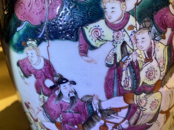 Two Chinese famille rose vases, 19th C.