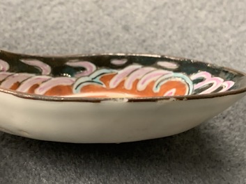 Four Chinese Thai market Bencharong spoons, 19th C.