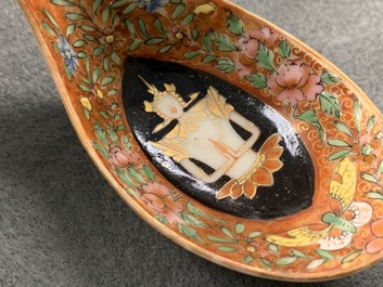 Three Chinese Thai market Bencharong spoons, 19th C.