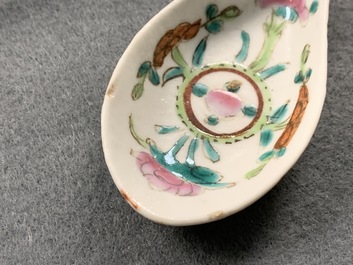 Twelve Chinese famille rose spoons for the Straits or Peranakan market, 19/20th C.