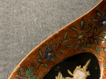 Three Chinese Thai market Bencharong spoons, 19th C.