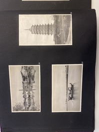 Un album de photos en noir et blanc d'un voyage en Chine, vers 1900-1920