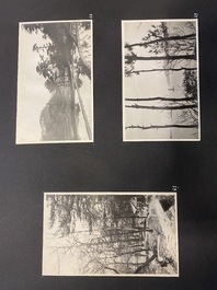 Un album de photos en noir et blanc d'un voyage en Chine, vers 1900-1920