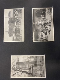 Un album de photos en noir et blanc d'un voyage en Chine, vers 1900-1920
