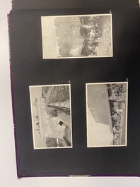 Un album de photos en noir et blanc d'un voyage en Chine, vers 1900-1920