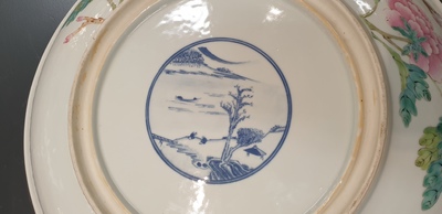A Chinese famille rose 'peony' dish, Republic