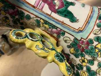 Two Chinese famille rose vases, 19th C.
