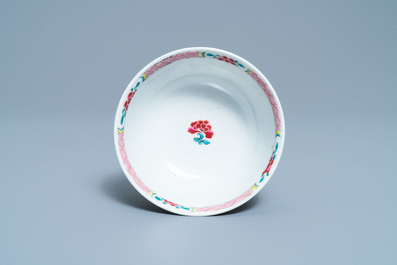 A Chinese famille rose 'mountainous landscape' bowl, Yongzheng