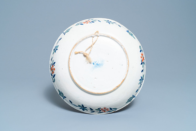 Un ensemble en fa&iuml;ence de Delft polychrome &agrave; d&eacute;cor 'quatre coeurs', 1&egrave;re moiti&eacute; du 18&egrave;me