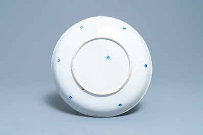 Un ensemble en fa&iuml;ence de Delft polychrome &agrave; d&eacute;cor 'quatre coeurs', 1&egrave;re moiti&eacute; du 18&egrave;me
