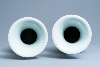 Two Chinese famille rose 'Immortals' vases, 19/20th C.