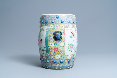 A Chinese famille rose garden seat, Qianlong