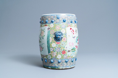 A Chinese famille rose garden seat, Qianlong