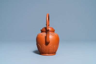 A Chinese Yixing stoneware teapot and cover, Kangxi