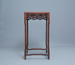 Three Chinese wooden nesting side tables, 19th C.