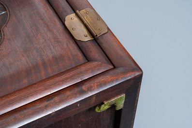 A low Chinese hongmu wooden two-door cupboard, Republic