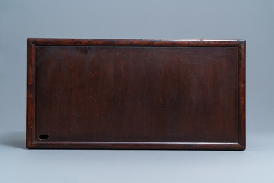 A low Chinese hongmu wooden two-door cupboard, Republic