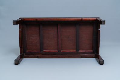 Two Chinese rectangular wooden 'kang' tables, 19/20th C.