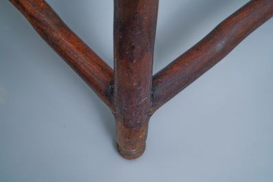 Three Chinese wooden nesting side tables, 19th C.