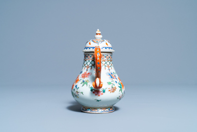 A Chinese famille rose dragon-spouted teapot and cover, Yongzheng/Qianlong