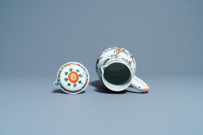 Een Chinese famille verte dekselkan, Kangxi