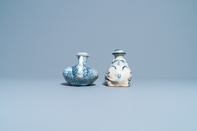 A Chinese blue and white 'duck' kendi and a Vietnamese 'elephant' kendi, Ming and 19th C.